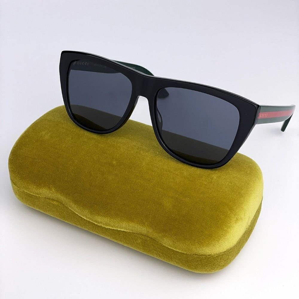 NEW GUCCI GG0926S 001 Black Green Gray Square Men Sunglasses - Picture 3 of 14